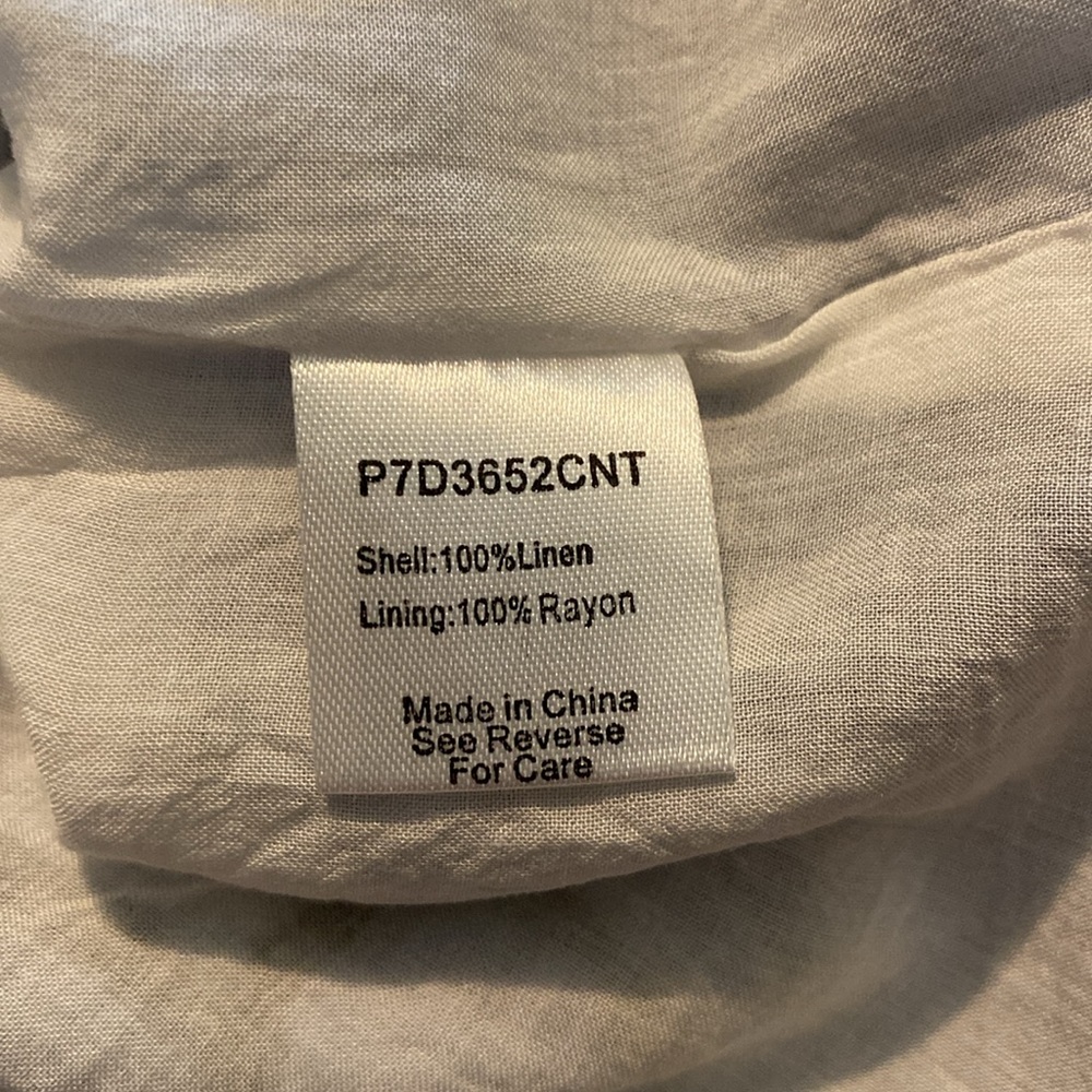 Parker linen embroidered Susie off shoulder dress M - Picture 6 of 8